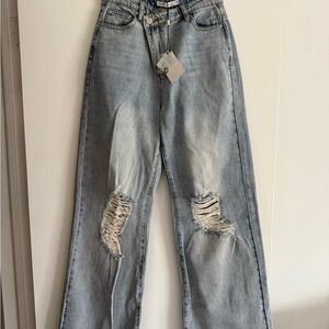 Classic Light Gray Women's Straight Leg Jeans